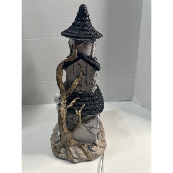 Retro Halloween Spooky Light Up Haunted House With Ghost & Owl 2024 NWT - Picture 4 of 10